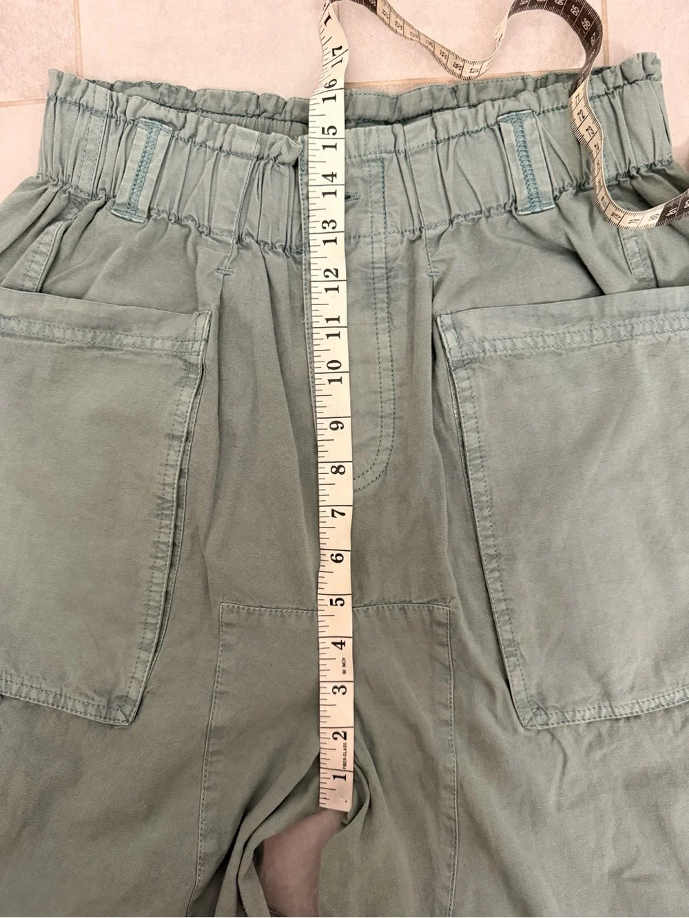 Free People Costa Straight Leg Harem Pant Stormy Sea Green Size XS